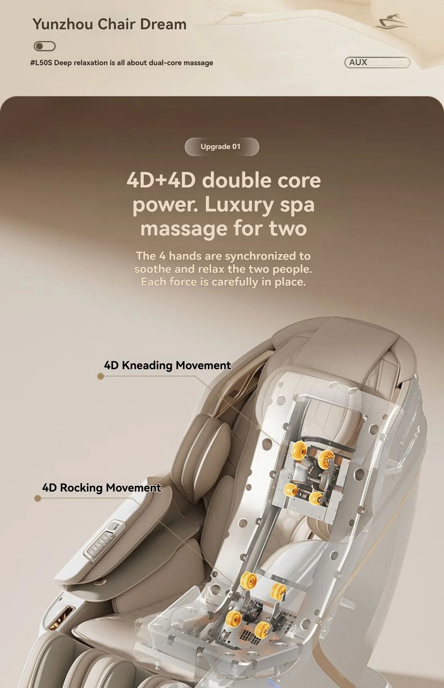 4D+4D Electric Massage Chair Full Body 24 Modes Zero Gravity SL-Track Shiatsu Smart Auto Massage Chairs with Heat System Massage 4D+4D Electric Massage Chair Full Body 24 Modes Zero Gravity SL-Track Shiatsu Smart Auto Massage Chairs with Heat System Massage