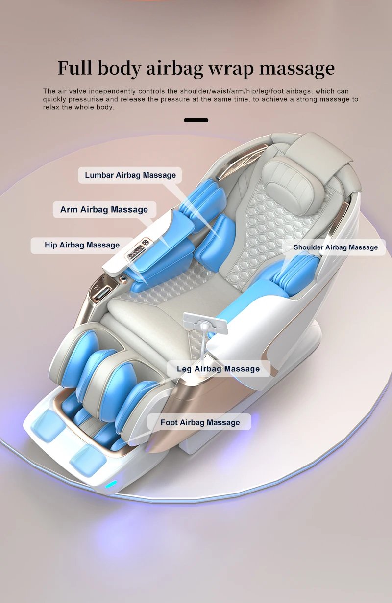 4D+4D Electric Massage Chair Full Body 24 Modes Zero Gravity SL-Track Shiatsu Smart Auto Massage Chairs with Heat System Massage 4D+4D Electric Massage Chair Full Body 24 Modes Zero Gravity SL-Track Shiatsu Smart Auto Massage Chairs with Heat System Massage
