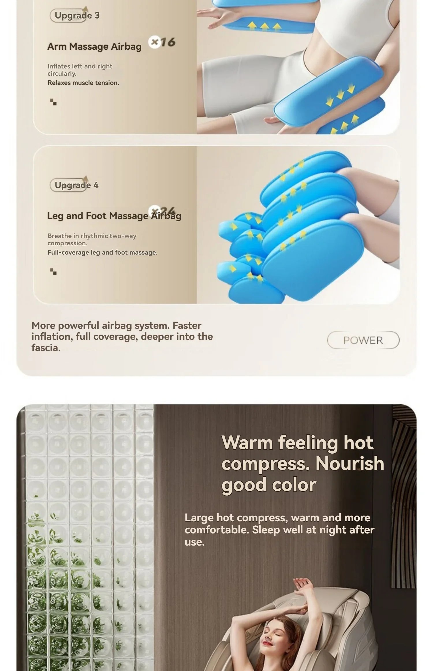 4D+4D Electric Massage Chair Full Body 24 Modes Zero Gravity SL-Track Shiatsu Smart Auto Massage Chairs with Heat System Massage 4D+4D Electric Massage Chair Full Body 24 Modes Zero Gravity SL-Track Shiatsu Smart Auto Massage Chairs with Heat System Massage