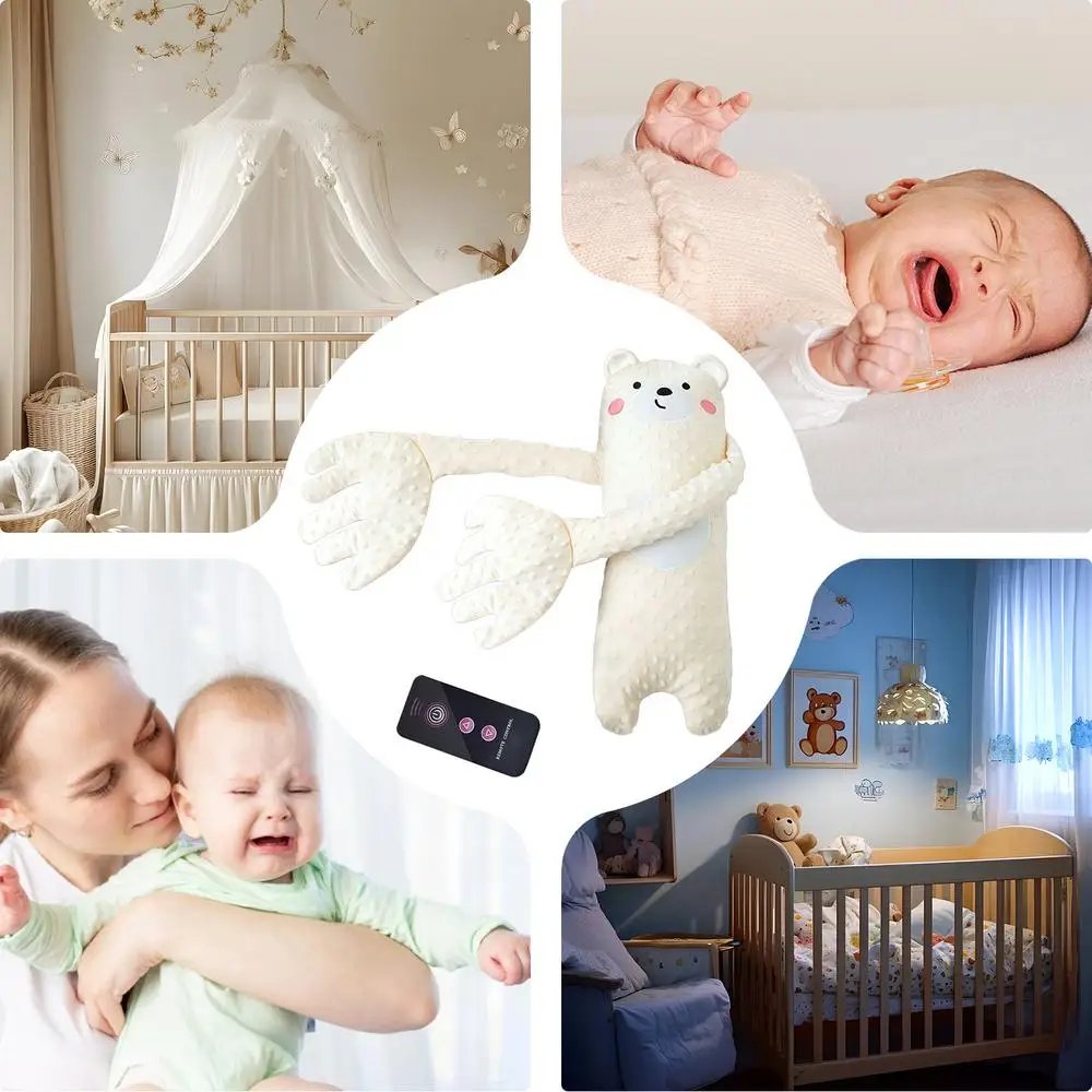 Baby Patter For Sleep Remote Control Baby Soothing Palm Baby Sleep Patting Toy Soft Electric Baby Hand Pillow Baby Sleep Soother