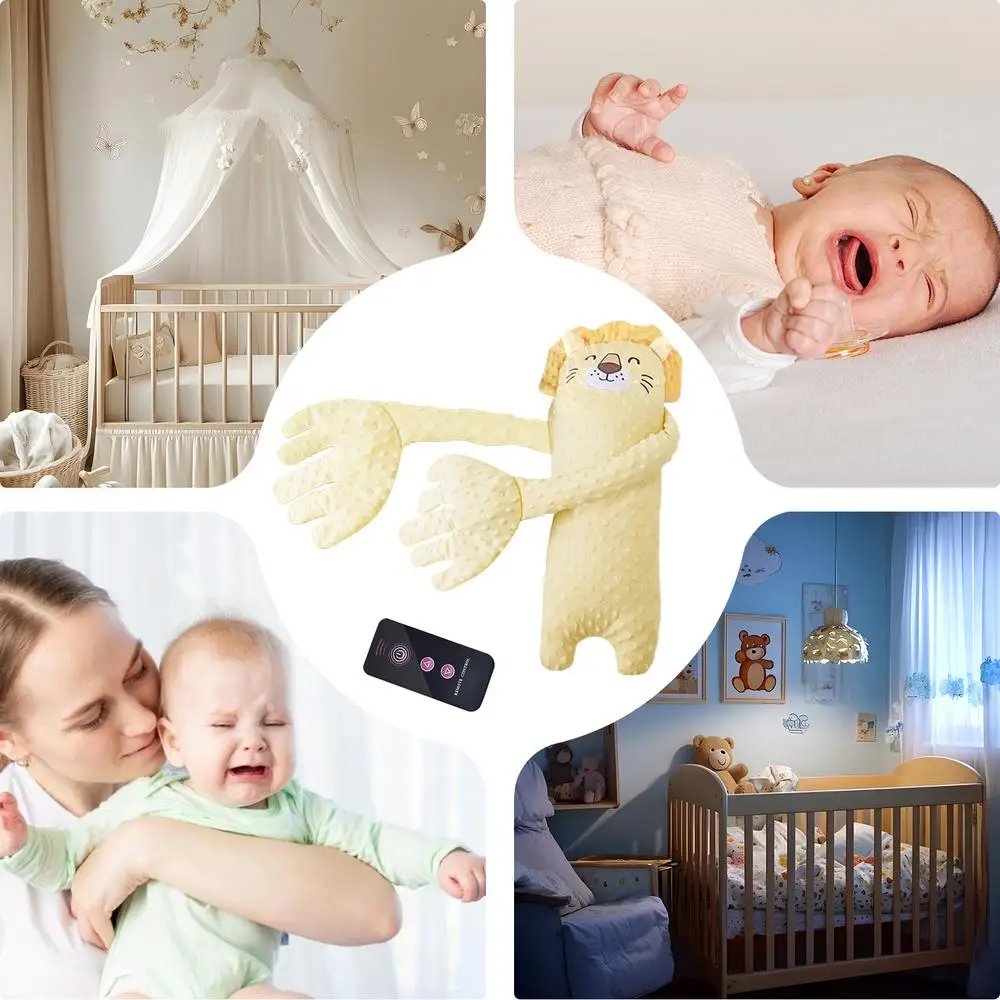 Baby Patter For Sleep Remote Control Baby Soothing Palm Baby Sleep Patting Toy Soft Electric Baby Hand Pillow Baby Sleep Soother