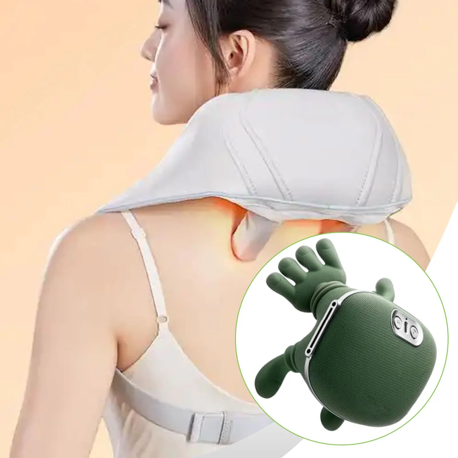 Neck Massager Portable Cervical Massager with 3Modes Bionic Heating Massager for Neck Muscle Massage Relax Back Massager Womens