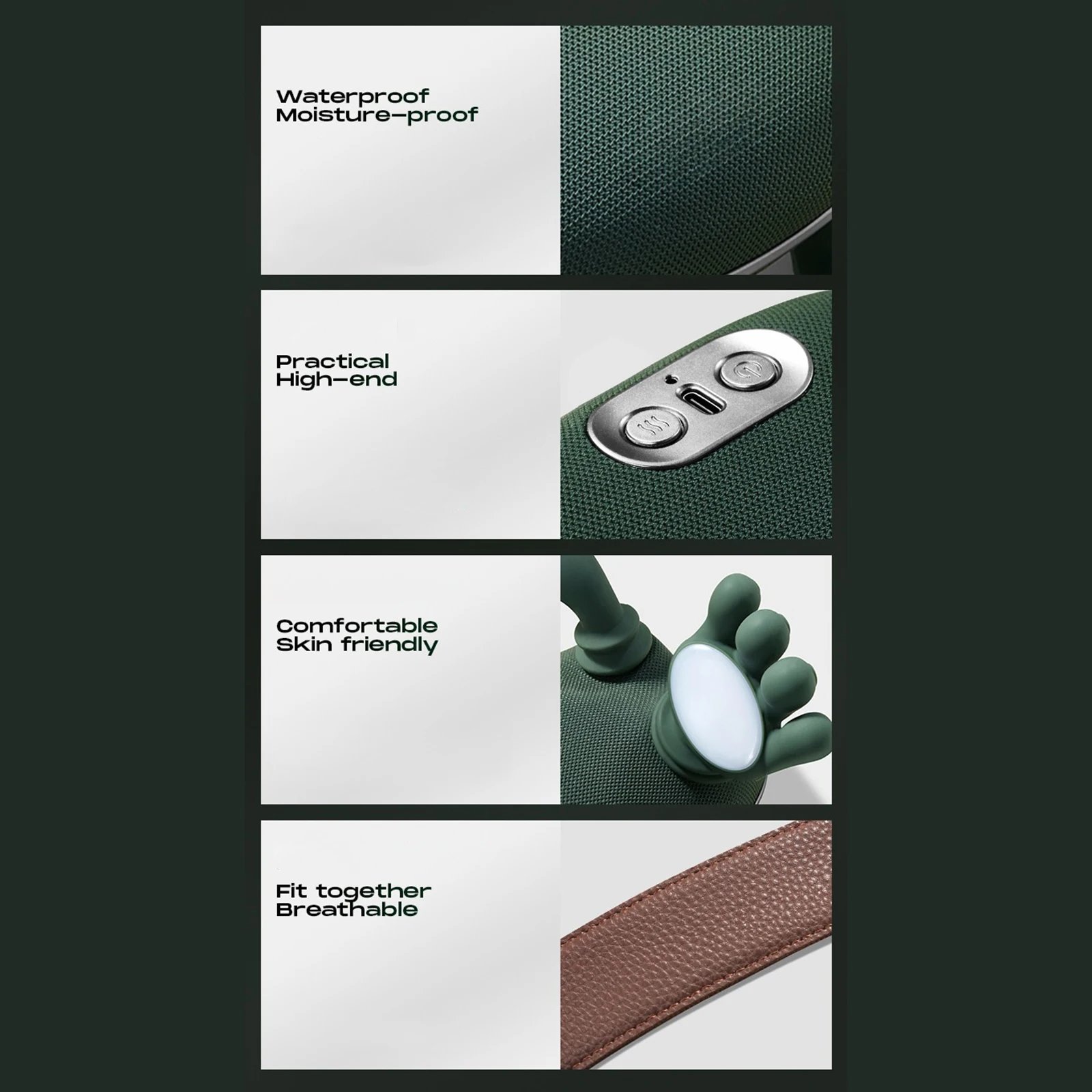 Neck Massager Portable Cervical Massager with 3Modes Bionic Heating Massager for Neck Muscle Massage Relax Back Massager Womens