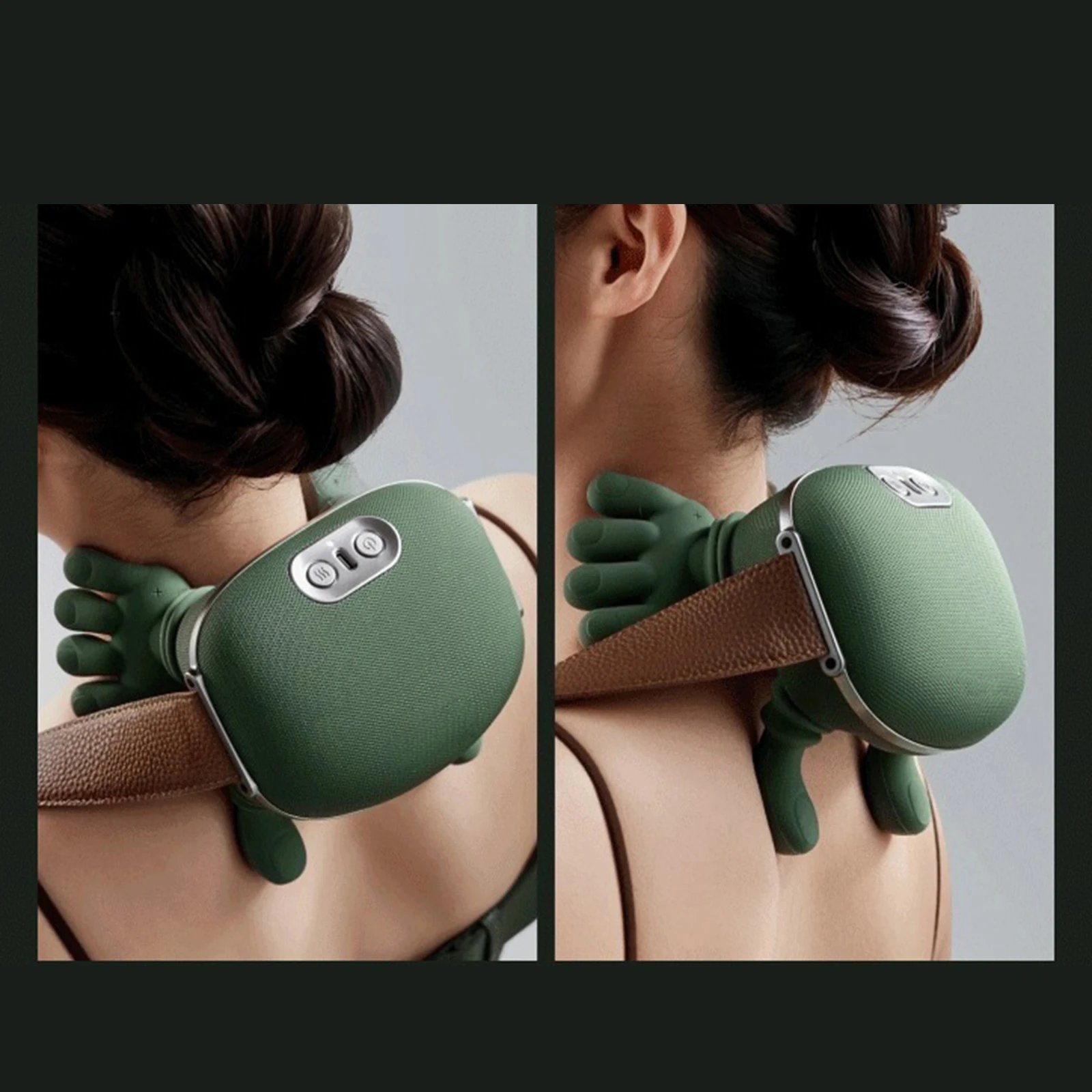 Neck Massager Portable Cervical Massager with 3Modes Bionic Heating Massager for Neck Muscle Massage Relax Back Massager Womens