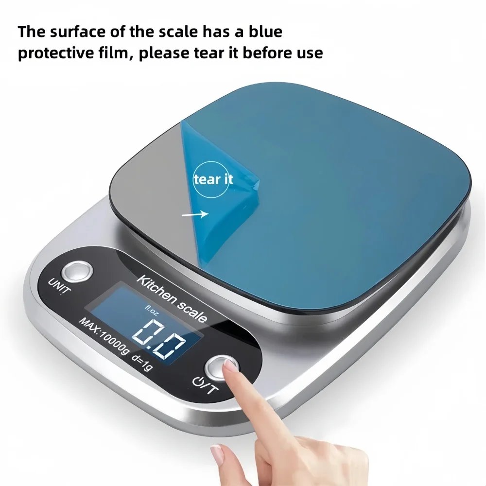 Digital Kitchen Scale Stainless Steel LCD Electronic Food Scale Jewelry Coffee Baking Portable High-quality Kitchen Tool 10kg/1g Digital Kitchen Scale Stainless Steel LCD Electronic Food Scale Jewelry Coffee Baking Portable High-quality Kitchen Tool 10kg/1g